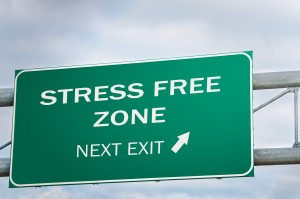 Stress Free Zone Next Exit, Creative Highway Sign